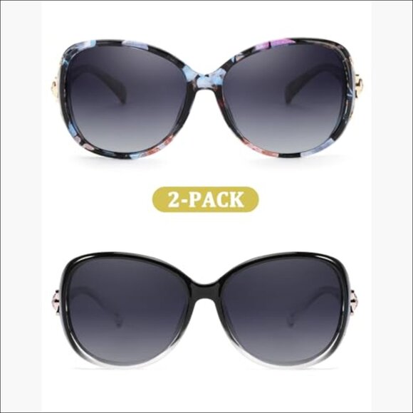 Polarized Oversized Sunglasses with Plastic Frame UV400 Protection main image 4